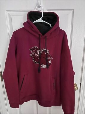 Team Apparel Maroon Gamecocks Pullover Hoodie with Embroidered Crest